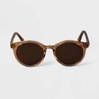 Women's Acetate Round Sunglasses - A New Day Brown