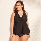 Kona Sol Women's Plus Size Ruffle Tankini - Kona