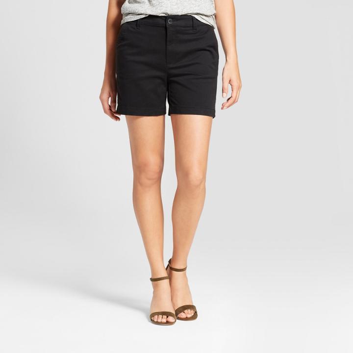 Women's 5 Chino Shorts - A New Day Black