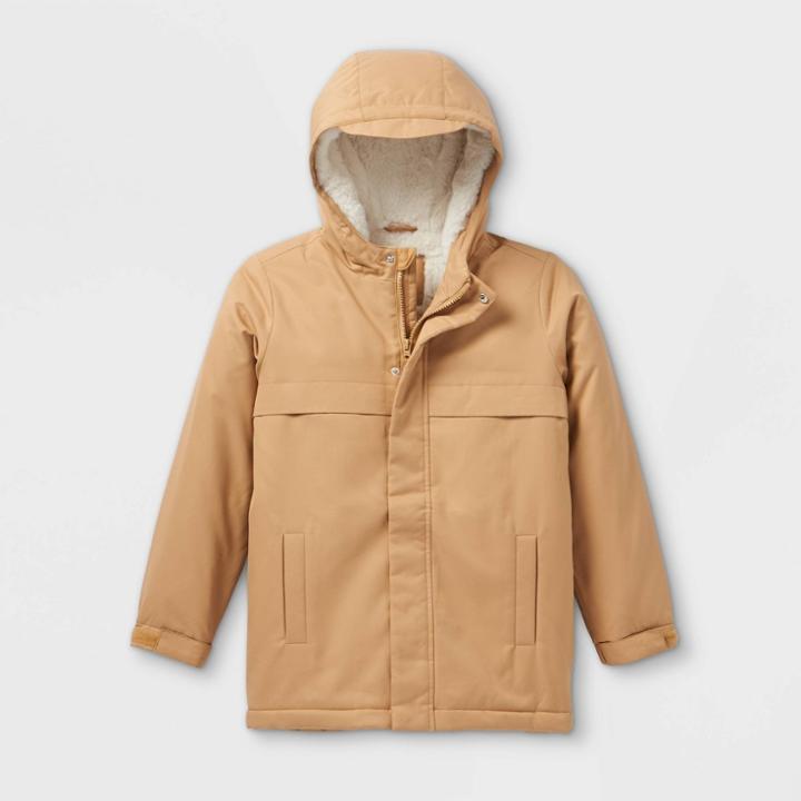 Boys' Solid Parka Jacket - Cat & Jack Tan