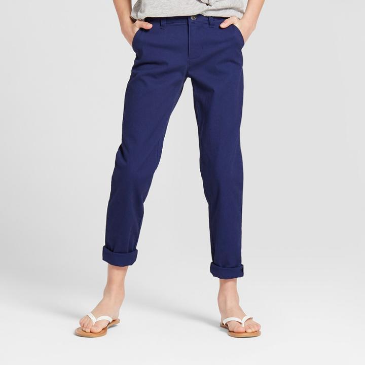 Girls' Twill Pants - Cat & Jack Nightfall Blue 10