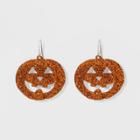 Target Glitter Pumpkin Earrings - Orange