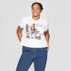 Women's Smokey Bear Plus Size Short Sleeve Crop T-shirt - (juniors') - White