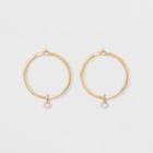 Circle Hoop Earrings - A New Day Rosewater Opal/gold