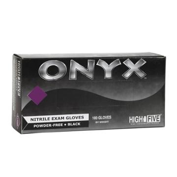 High Five Nitrile Exam Gloves Black -