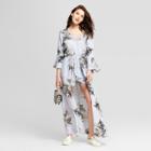 Women's Striped Floral Walk Through Romper - Lots Of Love By Speechless (juniors') Blue