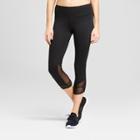 Women's Freedom High-waisted Mesh Insert Capri Leggings - C9 Champion Black