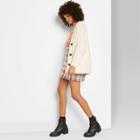 Women's Long Sleeve Button-front Oversized Cardigan - Wild Fable Beige