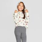 Girls' All Over Print Hoodie - Art Class White