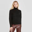 Women's Turtleneck Pullover Sweater - A New Day Black