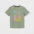 Boys' Rainbow Palm Ombre Graphic Short Sleeve - Art Class Green