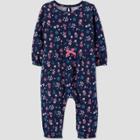 Baby Girls' Floral Romper - Just One You Made By Carter's Navy Newborn, Blue