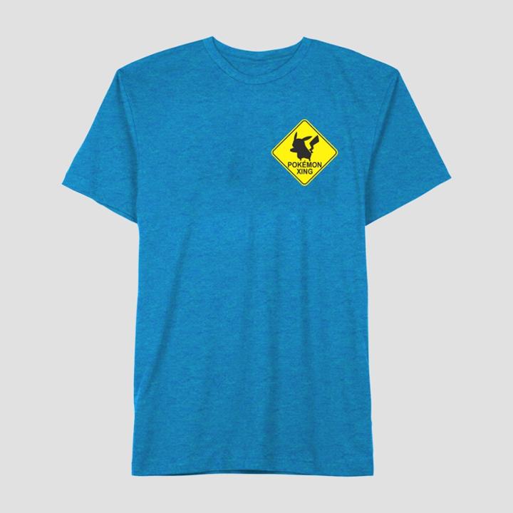 Boys' Pokemon Crossing Short Sleeve T-shirt - Blue -