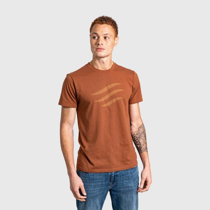 United By Blue Men's Organic Logo Waves Graphic T-shirt - Tortoise