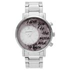 Women's Journee Collection 'i Love You To The Moon And Back' Inscription Moon Dial Watch -