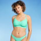 Juniors' Bralette Bikini Top - Xhilaration Mint Neon D/dd Cup, Green