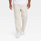 Men's Tall Cotton Fleece Pants - All In Motion Cream Heather Xxlt, Ivory Grey