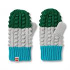 Toddler Color Block Knit Mittens - Lego Collection X Target Green/gray/teal