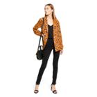Women's Leopard Print Long Sleeve Front Button-down Blazer - 3.1 Phillip Lim For Target Orange L, Women's,