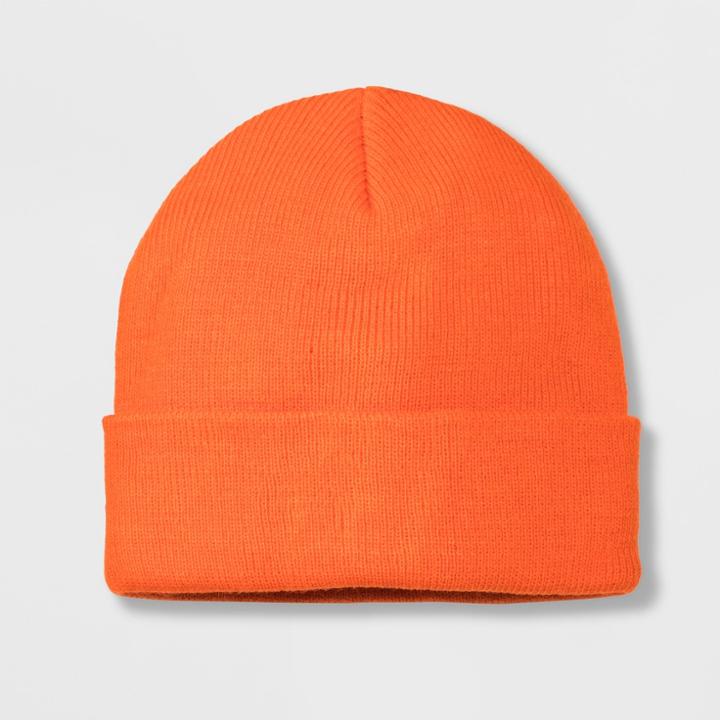 Boys' Solid Cuffed Beanie - Cat & Jack Orange