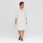 Women's Plus Size Knit Cowl Neck Dress - Ava & Viv Heather Gray