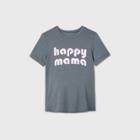 Maternity Happy Mama Short Sleeve Roll Cuff T-shirt - Isabel Maternity By Ingrid & Isabel Gray