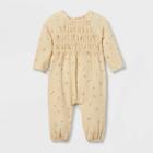 Grayson Collective Baby Girls' Floral Woven Gauze Romper - Cream