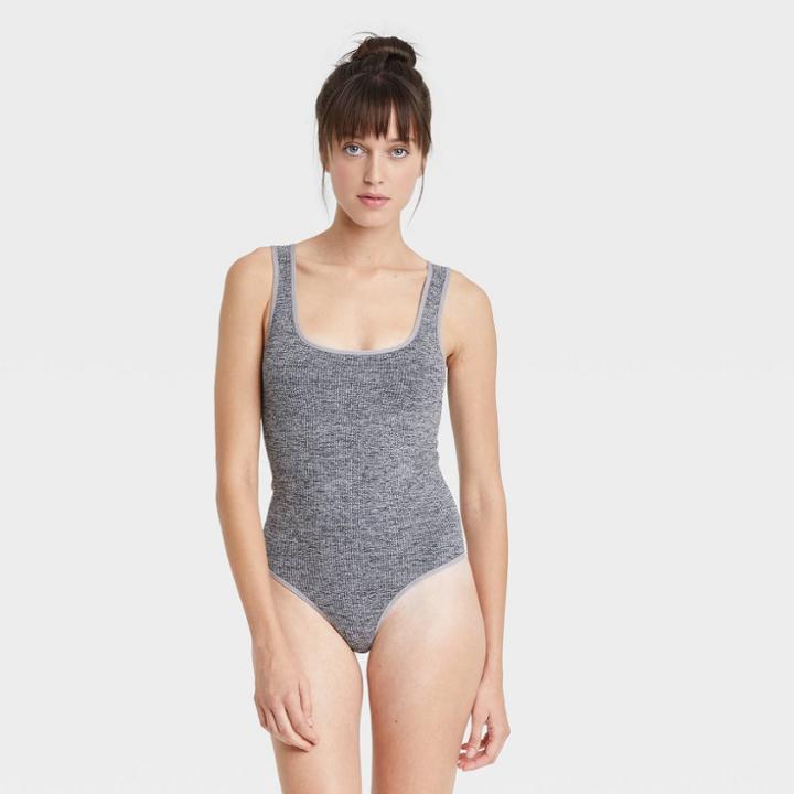 Women's Seamless Bodysuit - Colsie Heather Gray