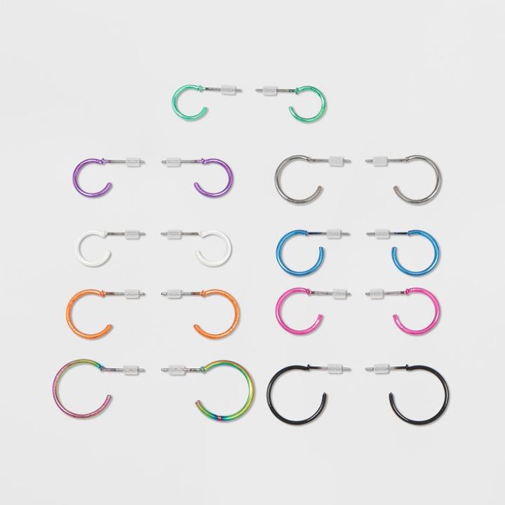 C Shape Hoop Earring Set 9ct - Wild Fable,