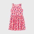 Girls' Strawberry Print Knit Dress - Cat & Jack Neon Pink