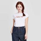 Women's Standard Fit Sisterhood Short Sleeve Crewneck T-shirt - Universal Thread White