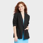 Women's Relaxed Fit Essential Blazer - A New Day Black