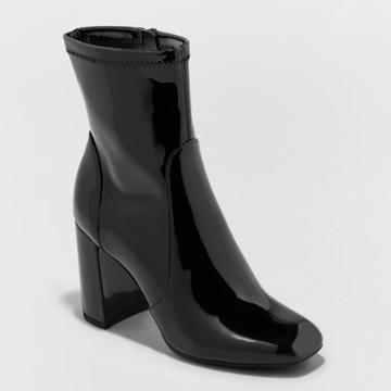 Women's Penelope Sock Boots - A New Day Jet Black