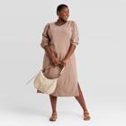 Women's Plus Size Puff Long Sleeve T-shirt Dress - Universal Thread