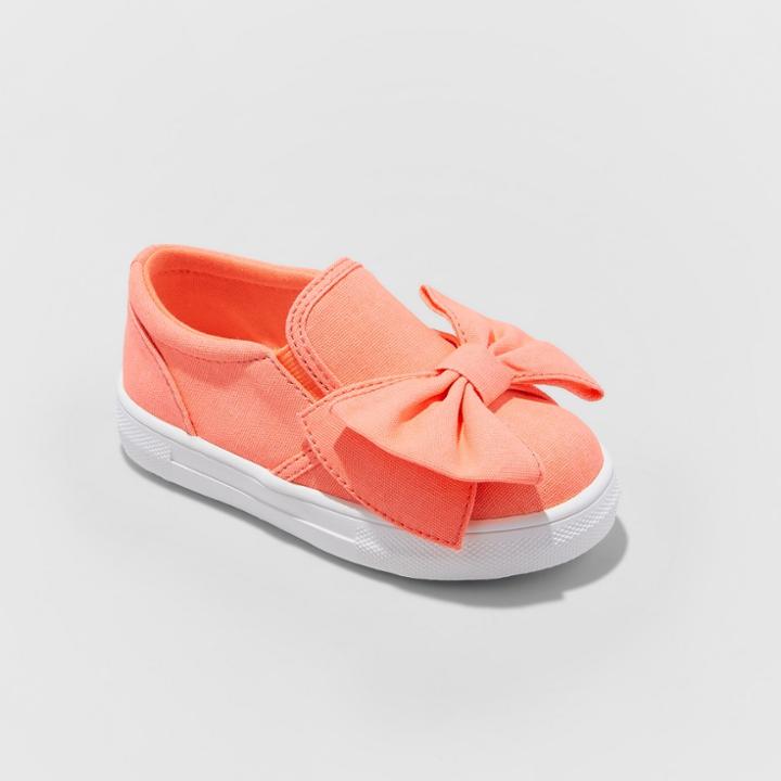 Toddler Girls' Keirsten Bow Sneakers - Cat & Jack Coral