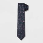 Men's Hibiscus Floral With Flowers Tie - Goodfellow & Co Blue