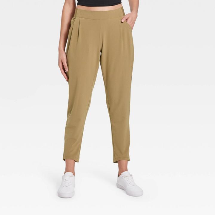 Women's High-waisted Stretch Woven Tapered Jogger Pants - All In Motion