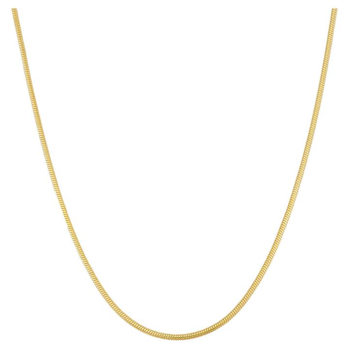 Target Adjustable Snake Chain In 14k Gold Over Silver - 16 - 22, Yellow
