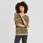 Women's Camo Print Long Sleeve Sweatshirt - Zoe+liv (juniors') - Green