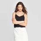 Women's Sleeveless V-neck Cross Back Cami - Universal Thread Black