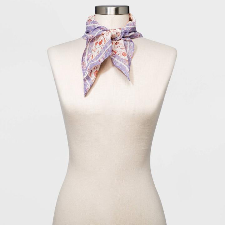 Women's Floral Printed Cotton Bandana - Universal Thread Cream, Ivory