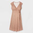Short Sleeve A-line Maternity Dress - Isabel Maternity By Ingrid & Isabel Vintage Coral