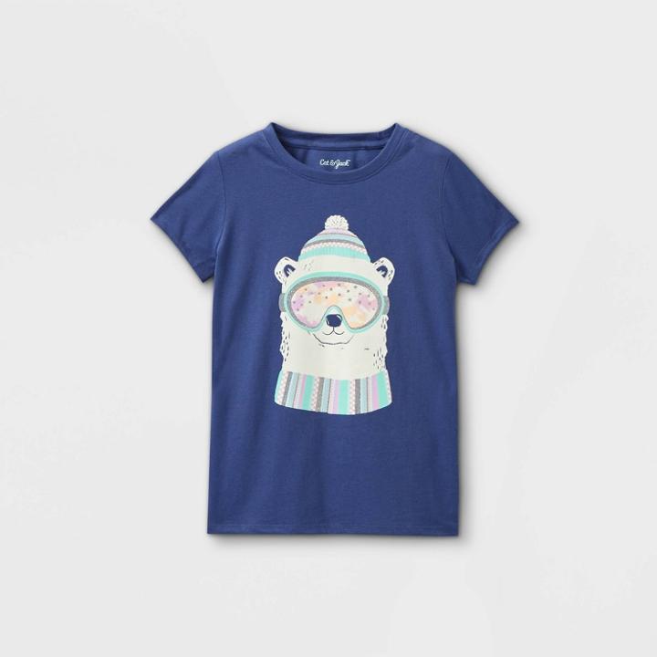 Girls' 'polar Bear' Short Sleeve Graphic T-shirt - Cat & Jack Blue