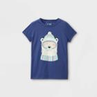 Girls' 'polar Bear' Short Sleeve Graphic T-shirt - Cat & Jack Blue