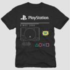 Men's Playstation Logo Short Sleeve T-shirt - Black
