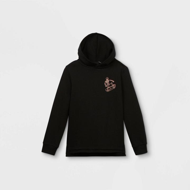 Boys' 'roll With The Flow' Hoodie Sweatshirt - Art Class Black