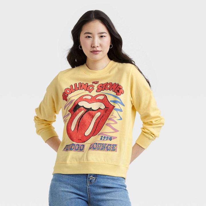 Women's The Rolling Stones Voodoo Lounge Graphic Sweatshirt - Yellow