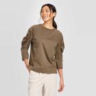 Women's Long Sleeve Crewneck T-shirt - Prologue Green