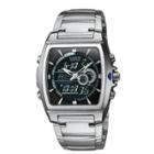 Casio Men's Square Face Ana-digi Watch - Silver (9) - Efa120d-1av,