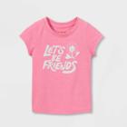 Toddler Girls' Let's Be Friends Short Sleeve T-shirt - Cat & Jack Pink